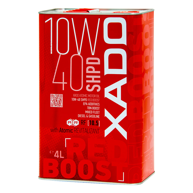 XADO Atomic Oil 10W-40 SHPD (SL/CI-4) RED BOOST daļēji sintētiskā motora eļļa
