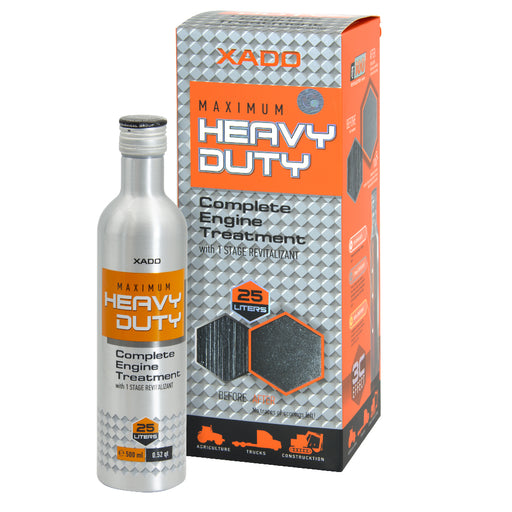 Atomārais metāla kondicionieris sunkiajai technikai XADO Maximum Heavy Duty ar revitalizantu