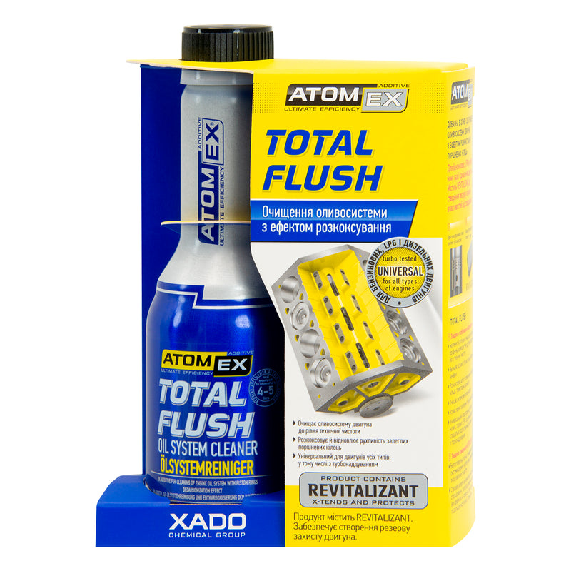 Variklio alyvos sistemos valiklis XADO ATOMEX Total Flush